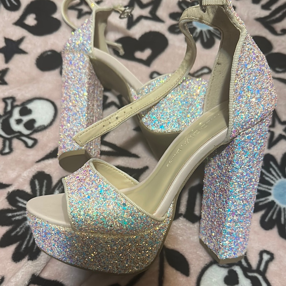 Glitter Platform Heels